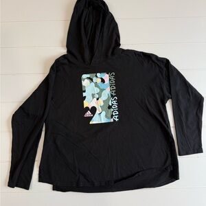 Adidas Black Loose Fit Hoodie girls L14